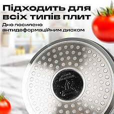 Набір посуду з гранітним покриттям Top Kitchen ТК00050 для індукції для кухні набір каструль зі сковородою, фото 5
