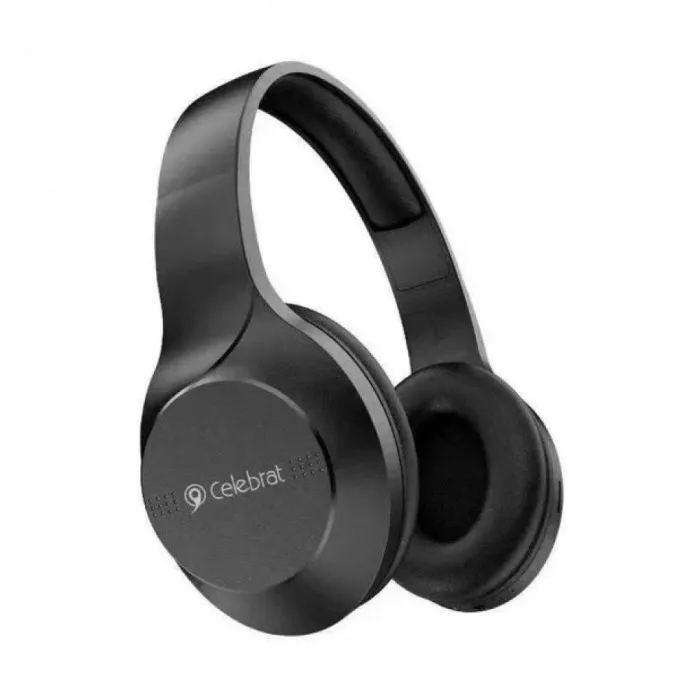 Бездротові Bluetooth навушники Celebrat A27 з мікрофоном та підтримкою картки пам'яті (Чорний)