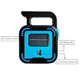 Ліхтар переносний Bailong BL-925 акумуляторний з сонячною панеллю та функцією PowerBank 1200 mAh Blue, фото 2