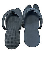 Одноразові капці-в'єтнамки для салонів, саун, лазень, готелів, чорні т. 3 мм EVA, щільність 80-100 кг/м3, 36-38