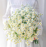 Искусственные цветы для декора ромашки букет из пяти веток