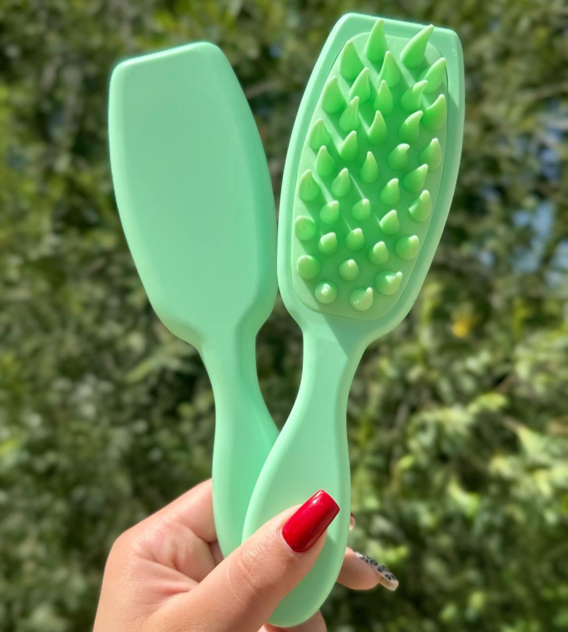 Щітка-гребінець для мокрого волосся (салатовий), фото 1