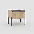 Приліжкова тумба Ларго 400х400х350мм Дуб Сонома/МОРСЬКЕ ДЕРЕВО КАРБОН, фото 5