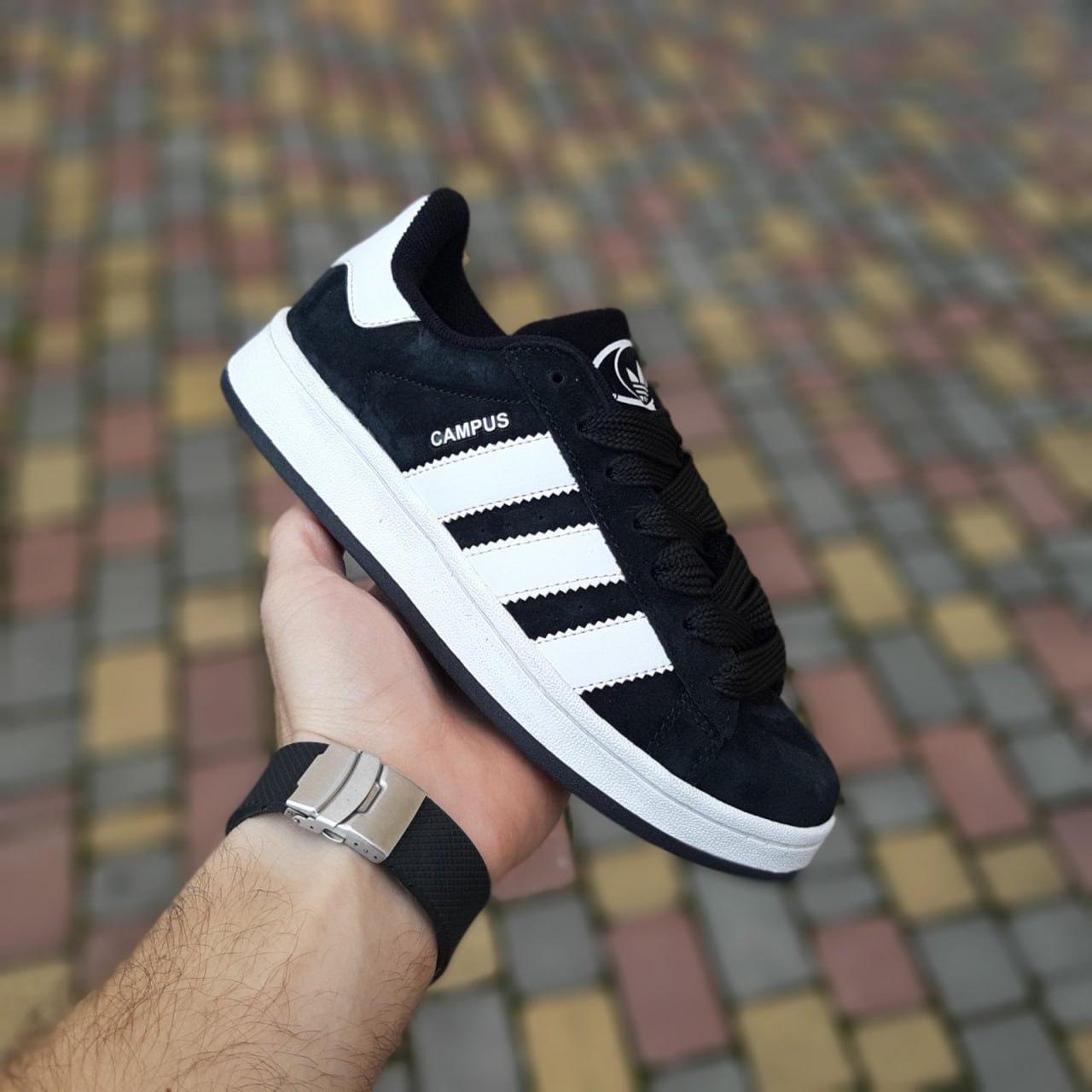 Кроссовки мужские Adidas Campus черные/мужские кеды Адидас Кампус ...