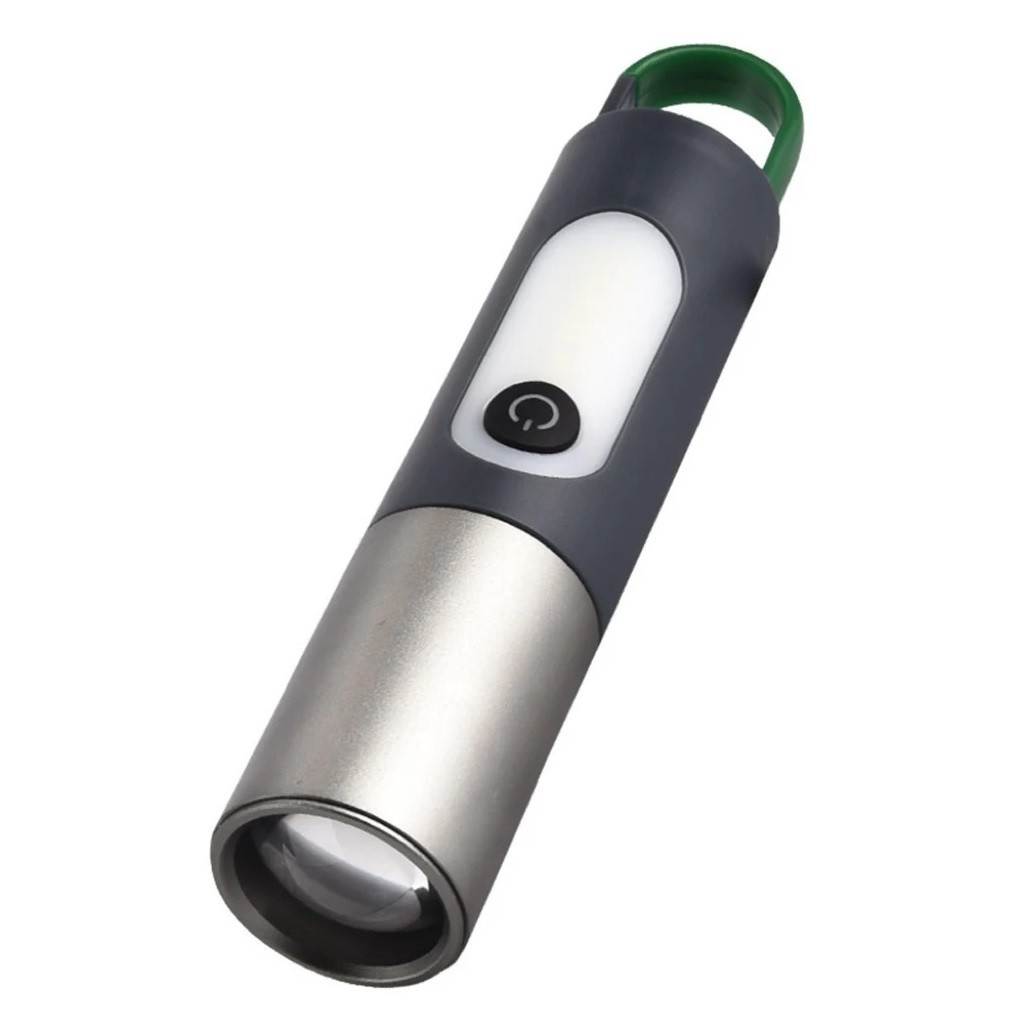 Ліхтар-лампа акумуляторний RIAS CB-836 з карабіном Type-C Grey (7_00701), фото 1