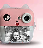 Дитячий фотоапарат миттєвого друку для дівчинки Фотокамера з моментальним друком екраном та підсвічуванням, фото 2