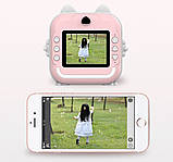 Дитячий фотоапарат миттєвого друку для дівчинки Фотокамера з моментальним друком екраном та підсвічуванням, фото 5