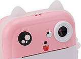 Дитячий фотоапарат миттєвого друку для дівчинки Фотокамера з моментальним друком екраном та підсвічуванням, фото 6