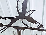 Флюгер Ластівка, флюгер на дах з металлу 2 мм, фото 4
