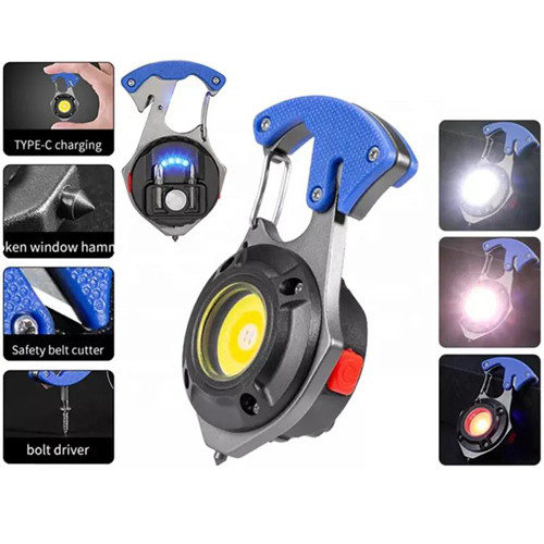 Ліхтар MULTIFUNCTIONAL W5143-COB (white+yellow+red), multitool, Li-Ion акум., магніт, карабін, викрутка, ЗП