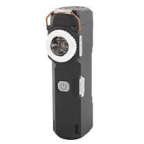 Ліхтар MULTIFUNCTIONAL D51-COB black Li-Ion акумулятор. індикація заряду запальничка ЗУ Type-C Box, фото 3