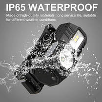 Ліхтар налобний T131-XPE+3SMD (red+green+blue+UV), Motion Sensor, Li-Ion акум, магніт, кліпс, ЗУ Type-C, Box, фото 4
