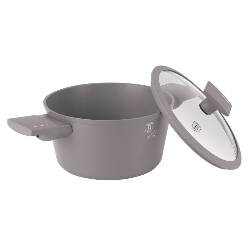 Каструля 2,5 л з титановим покриттям та кришкою 20 см BERLINGERHAUS Taupe Collection BH-8100, фото 1
