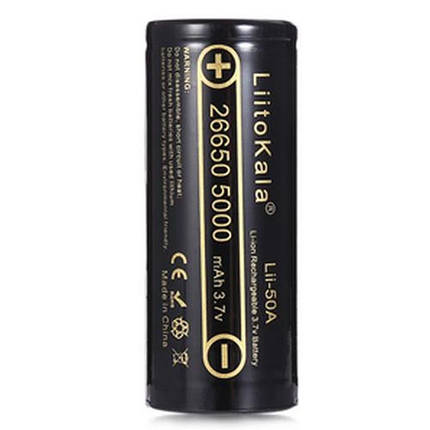 Акумулятор високострумовий 26650 LiitoKala Lii-50A 5000mAh ОРИГІНАЛ, фото 3