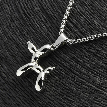 Ланцюг із кулоном LIKOE собачка болонка сріблястий Stainless Steel розмір 35х30 мм розмір ланцюга 70 см 3 мм, фото 2