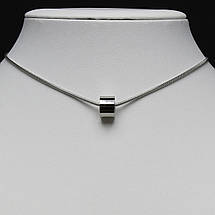 Ланцюжок снеик кулон циліндр металевий від Stainless Steel срібляста сталь 316 L до 55 см тлщн 2 мм, фото 3