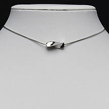 Ланцюжок снеїк + кулон кручений 18х5 мм від Stainless Steel срібляста сталь 316 L довг 50 см тлщн 1 мм, фото 3