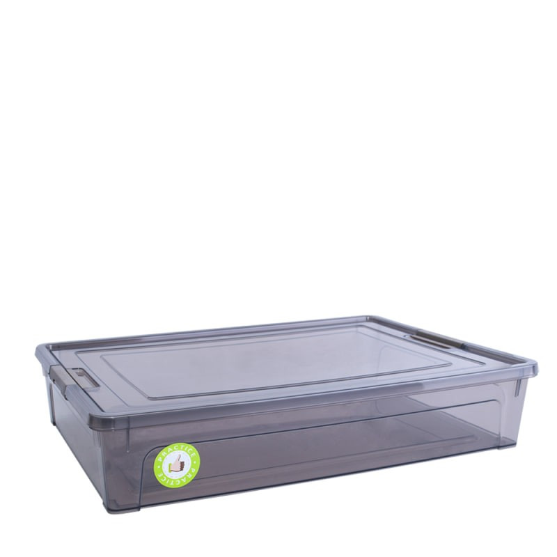 Контейнер для зберігання пластиковий 5.5л Smart Box (коричнево-прозорий/какао) А126089-70 Ємність Алеана, фото 1