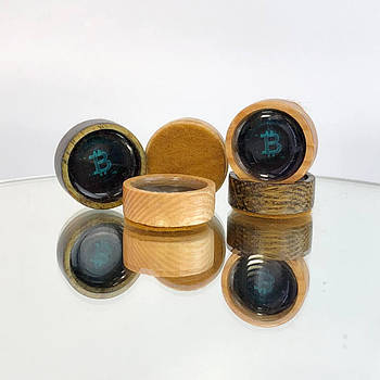 Фішки для гри нарди 24×9 мм з дерева та смоли