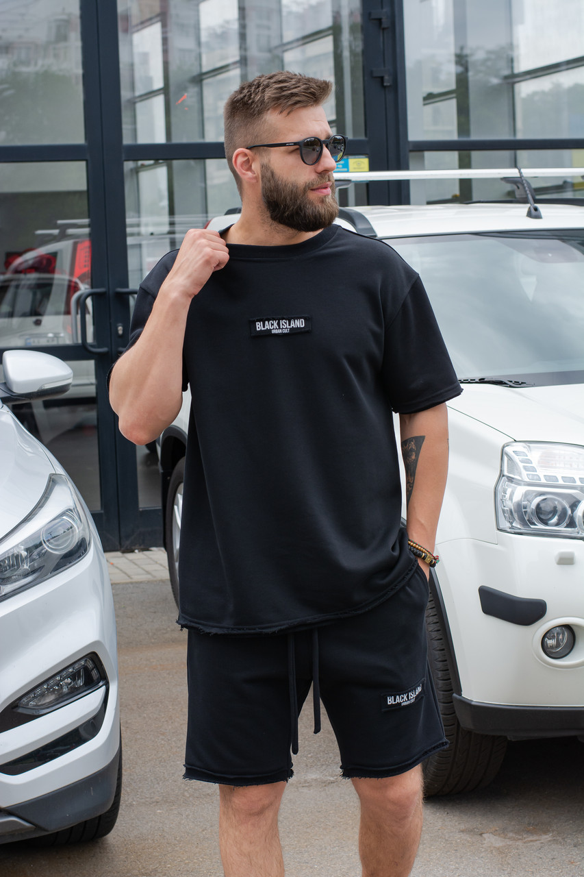 Чоловічий костюм шорти і футболка оверсайз