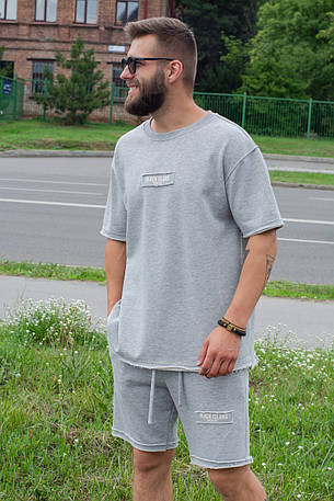 Чоловічий костюм шорти і футболка оверсайз, фото 3