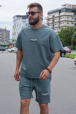 Чоловічий костюм шорти і футболка оверсайз, фото 1