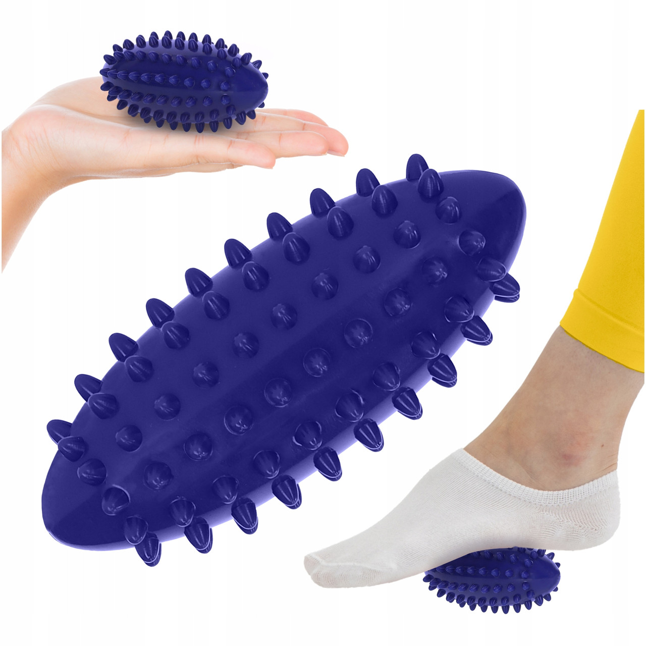 М'яч масажний огірок 4FIZJO Spike Bean 11.5 x 5 см 4FJ0652 Blue Poland