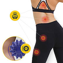 М'яч масажний огірок 4FIZJO Spike Bean 11.5 x 5 см 4FJ0652 Blue Poland, фото 2