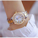 Жіночий наручний класичний годинник BS Diamond (Сріблясто-золотистий), фото 6