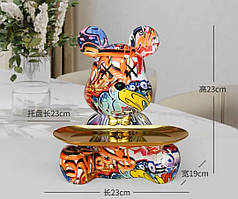 Розмальована статуетка ведмедя-органайзер у стилі BE@RBRICK( Графіті)