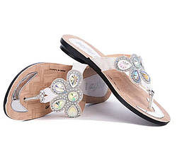 Жіночі капці Шльопанці Сланці В'єтнамки Бежеві (розміри: 36,37)