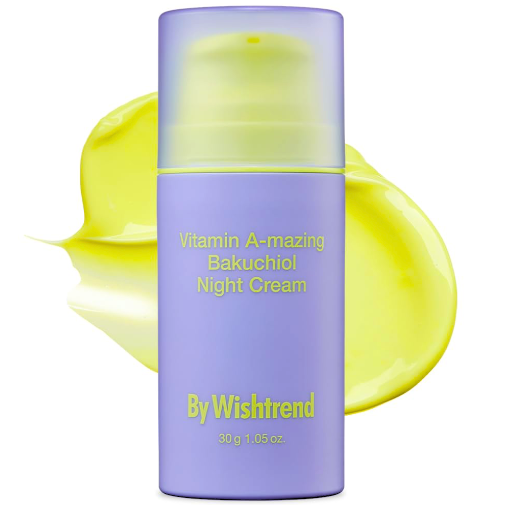 Нічний крем з ретинолом та бакучіолом By Wishtrend Vitamin A-mazing Bakuchiol Night Cream 30 мл