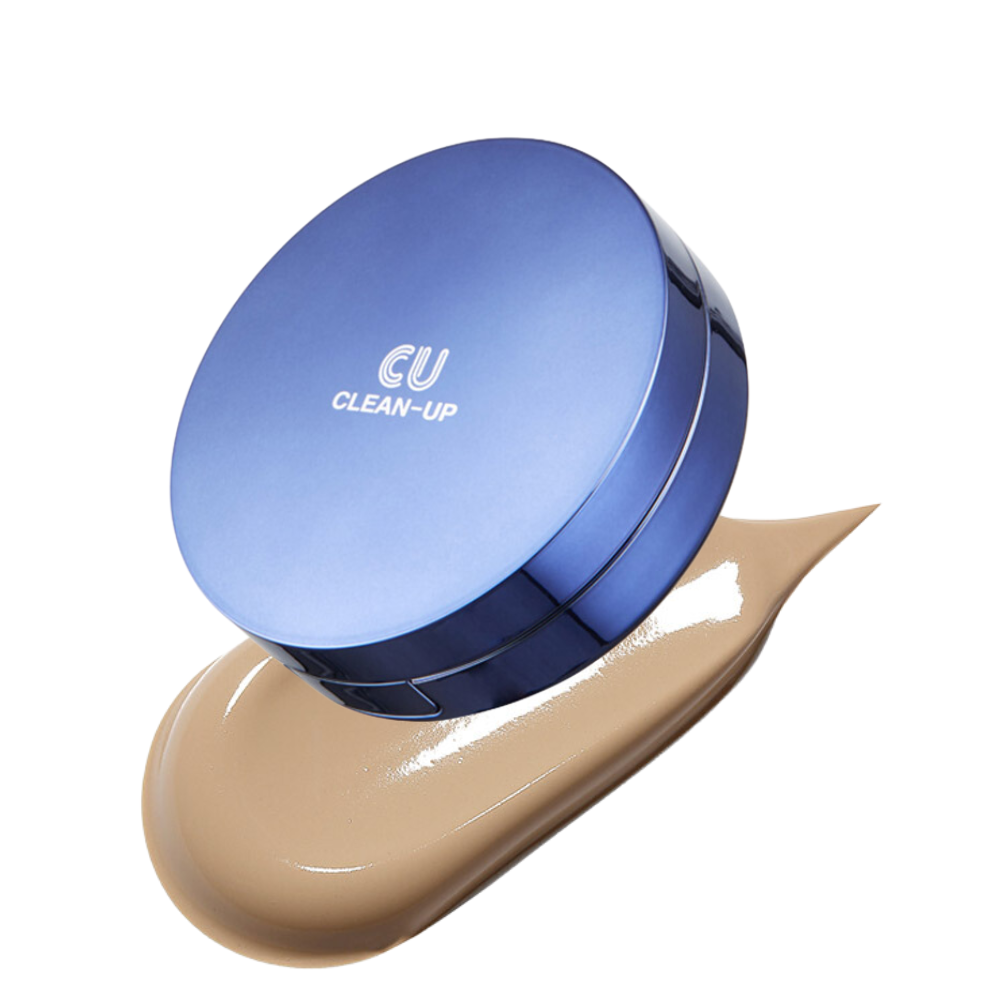 Інноваційний кушон зі змінним блоком (21 тон) CUSKIN Clean-Up Skinfit Cushionpact No.21 SPF 50+ PA+++ 15 г + 15 г
