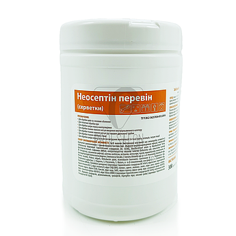 Неосептин Перевин дезінфікуючі серветки для обробки слизових і шкіри, 300 шт. в банці