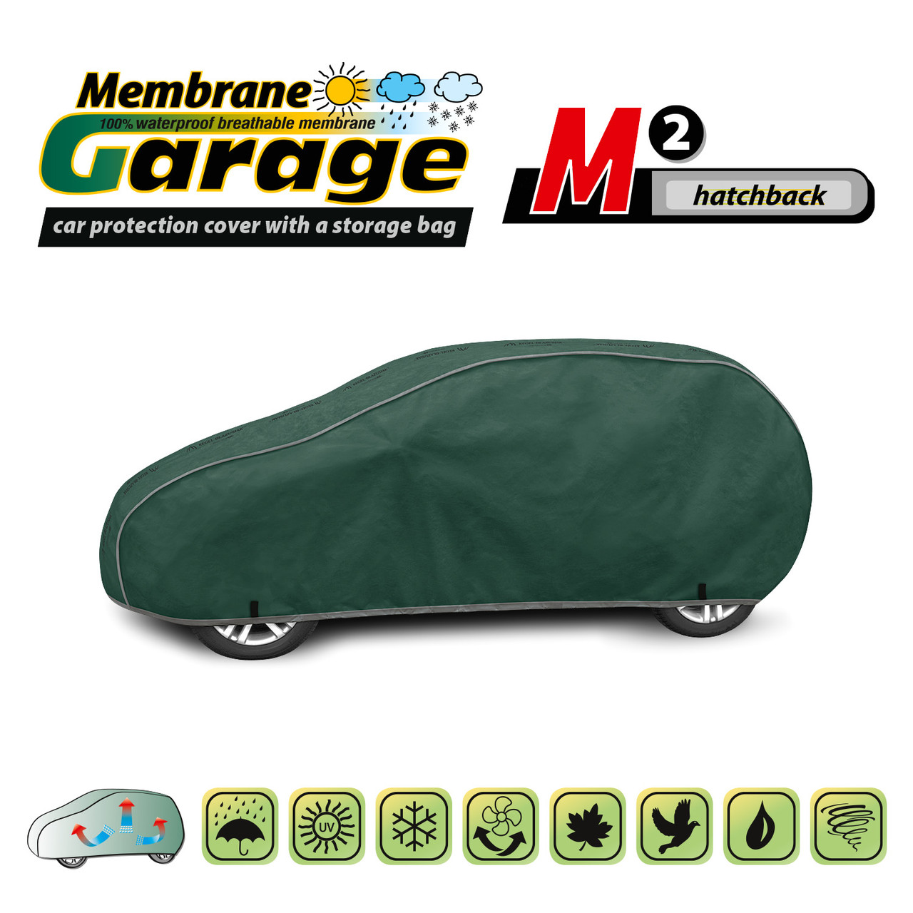 Чохол тент для автомобіля Membrane Garage розмір M2 Hatchback ОРИГІНАЛ! ОФІЦІЙНА ГАРАНТІЯ!