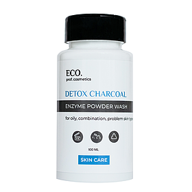 Ензимна пудра для глибокого очищення Eco.prof.cosmetics Detox Charcoal Enzyme Powder Wash 100 г