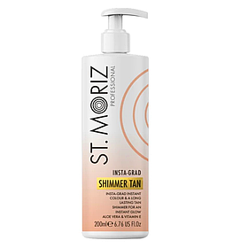 Средство для легкого загара с эффектом шиммера St. Moriz Professional Insta-Grad Shimmer Tan Medium 200 мл