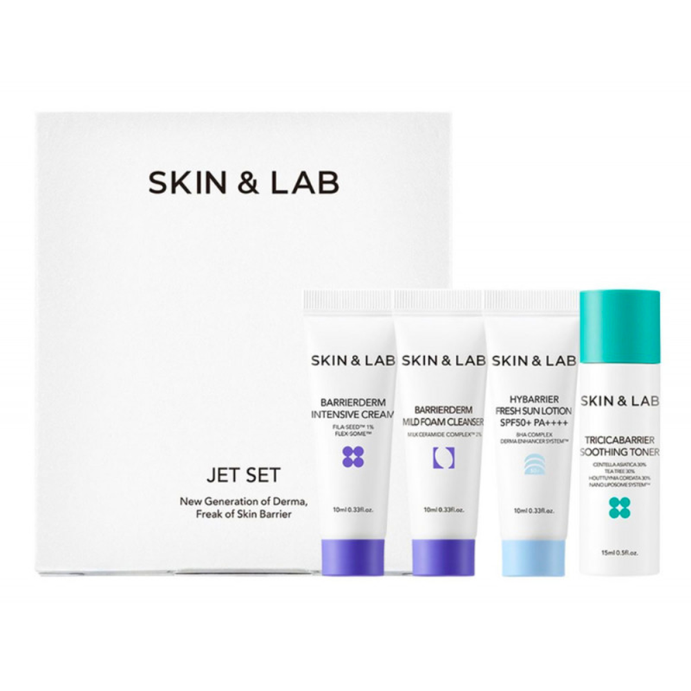 Набір мініатюр базових доглядових засобів для обличчя SKIN&LAB Jet Set 4 in 1
