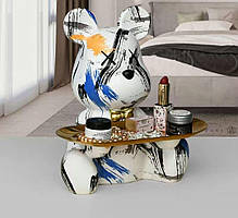 Розмальована статуетка ведмедя-органайзер у стилі BE@RBRICK(Minimal)