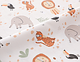 Сатин (бавовняна тканинна) ведмедики на молочному (ширина 160 см, 120 г/м2), фото 2