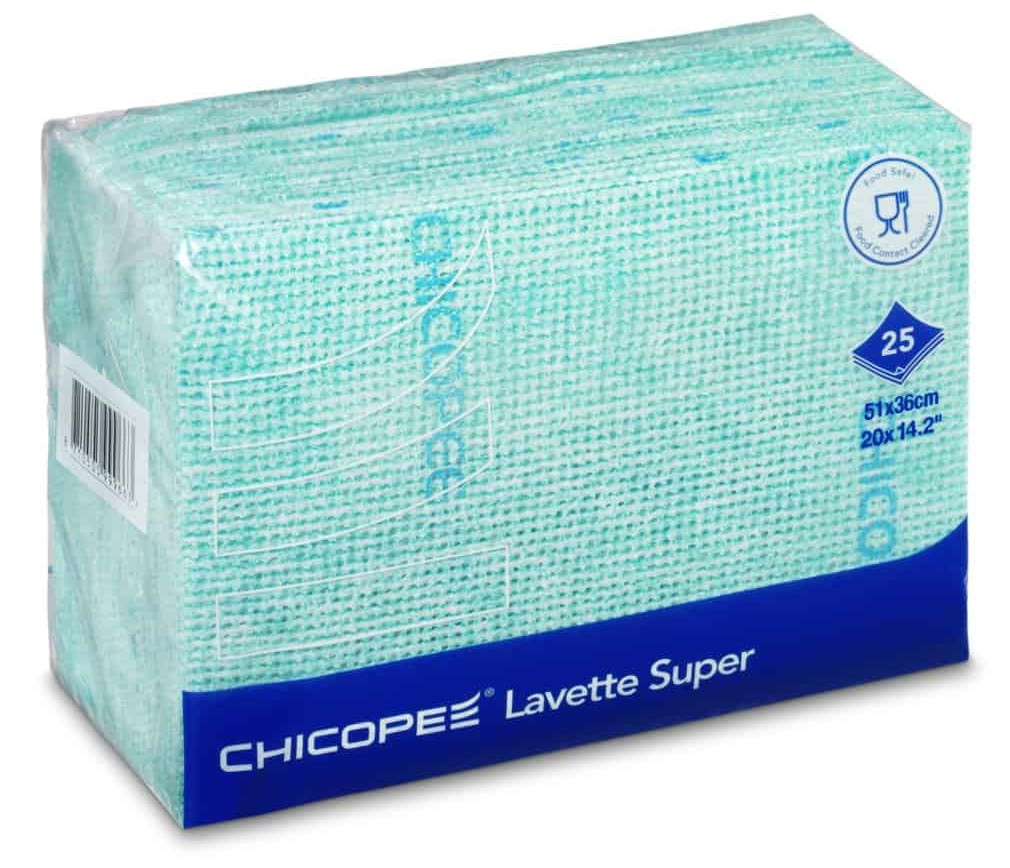 Серветки Chicopee Lavette Super багатоцільові для кав'ярні Зелені