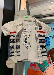 Комплек для хлопчика трійка (шорти футболка сорочка) 6міс (68см) (YOLA.BABY.SHOP)