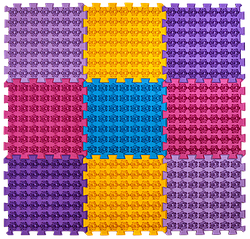 Акупунктурний масажний килимок Лотос 9 елементів Ортек