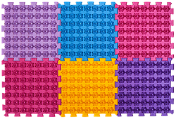 Акупунктурний масажний килимок Лотос 6 елементів Ортек