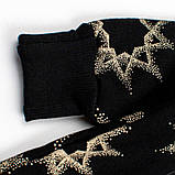 Чоловічок з капюшоном тринитка на флісі Stars зріст 62 см (1 - 3 місяці) Malena Чорний з принтом, фото 3