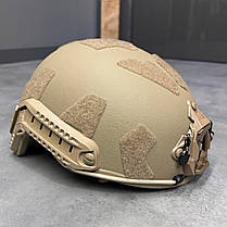 Шолом балістичний FAST ARAMID, NIJ IIIa, Custom, з поліпшеним кріпленням Wendy, розмір XL, колір Койот, фото 3