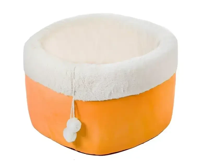 💜М'яка кругла лежанка S 40 х 26 см, Спальне місце для котів і собак, фото 1