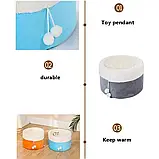 💜М'яка кругла лежанка S 40 х 26 см, Спальне місце для котів і собак, фото 3