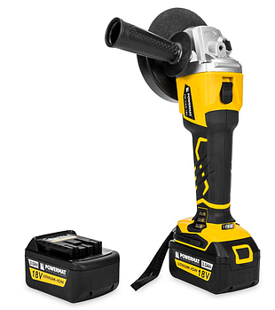 Шліфмашина акумуляторна кшм 125мм, 18В,M14 Powermat PM0584 акумуляторна болгарка