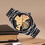 Чоловічий механічний годинник з автопідзаводом Skmei 9205BKRG Black-Rose Gold, фото 5